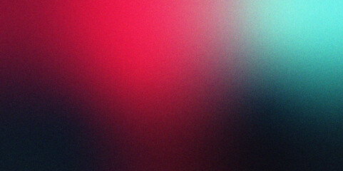 Leinwandbilder - Glowing red and blue grainy color gradient black backdrop grain texture. Black blue red pink , template empty space color gradient rough with shine bright spots.