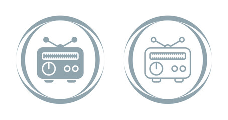 Sticker - Radio Vector Icon