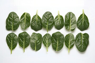 Wall Mural - Spinach isolated on white background