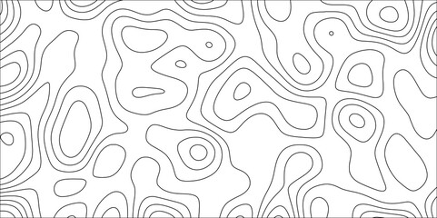 Fototapete - Topographic map background geographic line map with elevation assignments. Concept of a conditional geography scheme and the water path. White wave paper curved reliefs.