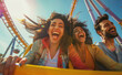 © PRASANNAPIX - happy indian people enjoying on roller coaster at park