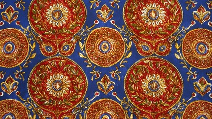 Wall Mural - example of a batik cloth image for clothing design