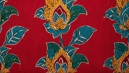 Poster - example of a batik cloth  image for clothing design