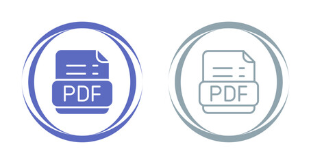 Sticker - Pdf Vector Icon