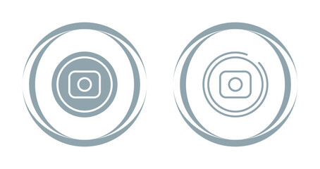 Canvas Print - Record Button Vector Icon