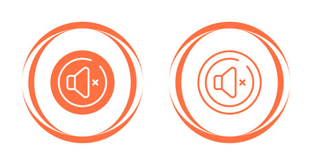 Sticker - Mute Circle Vector Icon