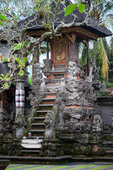 the local temple in Bali, Indonesia