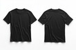 © gankevstock - Front and back view of black t-shirts on white background