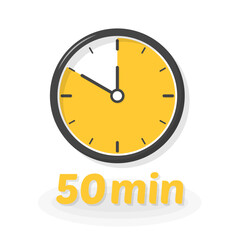 Poster - 50 min icon. Clock icon. Flat style. Vector icon.