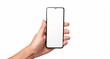 © adri - Hand Holding Smartphone with Blank White Screen