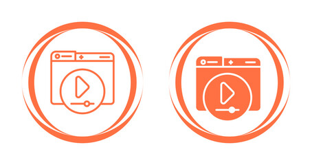 Canvas Print - Video Player Vector Icon