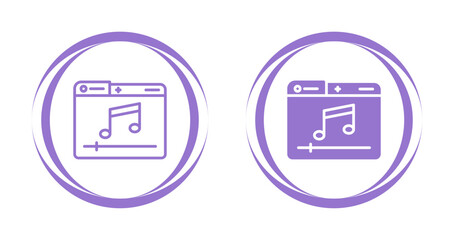 Sticker - Music Player Vector Icon