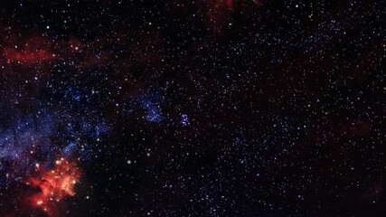 Wall Mural - space background with nebula and stars