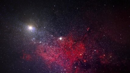 Wall Mural - nebula and galaxies in deep space 4k.
