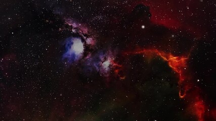 Wall Mural - view of beautiful nebula and galaxy 4k