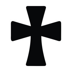 Wall Mural - simple black cross illustration on white background. vector illustration