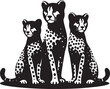 © Md Hasan - Cheetah Silhouette isolated on white background Minimalist cheetah vector shape icon