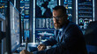 © Oleksandr - Cybersecurity specialist monitoring digital threats on multiple screens