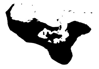 Wall Mural - tonga map silhouette on transparent background