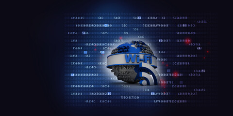 Poster - 3d illustration WiFi symbol sign
