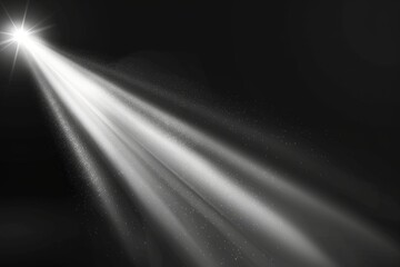 Canvas Print - A photograph of a beam of light in black and white