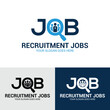 © designartwork28 - Job recruiting vector logo template. This is a abstract minimalist modern Vector logo or icon design element for your Job recruiting company.