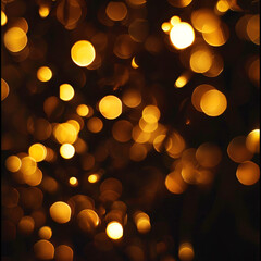 small Golden bokeh lights background