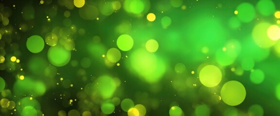 Wall Mural - Green and Gold Abstract bokeh background