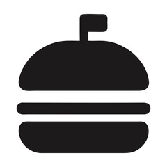 Wall Mural - black and white hamburger icon illustration. vector illustration