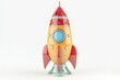 © julija - whimsical 3d illustration of a colorful cartoonstyle rocket ready for liftoff set against a crisp white background
