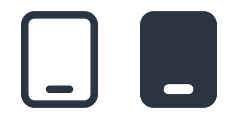 Tablet PC or e-reader simple icons set designed in filled, outline, line and stroke style