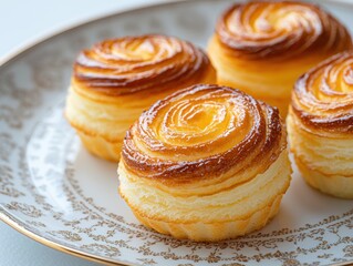 Canvas Print - Delicious homemade pastries on a plate