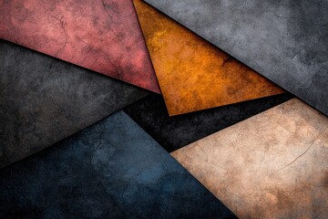 Canvas Print - abstract geometric shapes in warm and cool tones