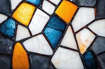 Sticker - Vibrant stained glass mosaic pattern