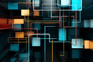 Wall Mural - Journey into Futuristic Horizons Discovering the Magic of Dynamic Lines and RTX Realities Chronicles of Bold Structural Designs A Visual Journey through Transportcore Adventures