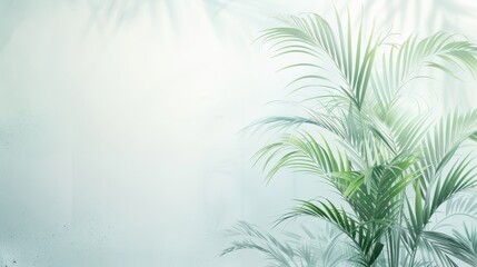 Wall Mural - a leafy green plant with a white background