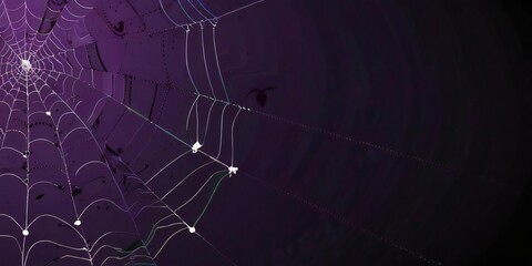 spider web with dew drops
