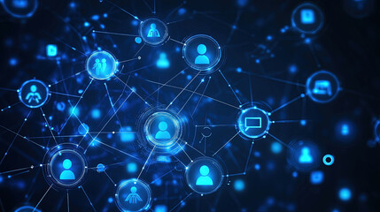 Wall Mural - abstract social network concept. global internet communication. social network connections and busin