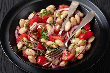 Wall Mural - Piyaz, Turkish white bean salad in a bowl