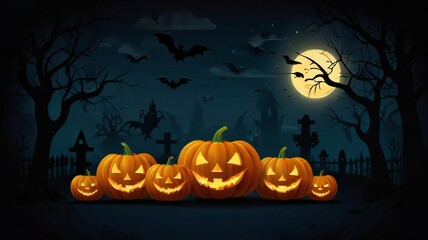 halloween background with pumpkin