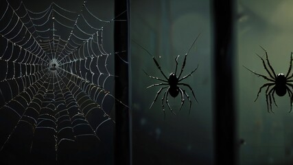 spider and web