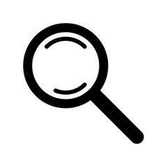 Wall Mural - Magnifying glass icon, magnifier or loupe sign. Web search icon.