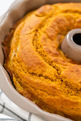 Canvas Print - Delicious Homemade Pumpkin Bundt Cake Recipe