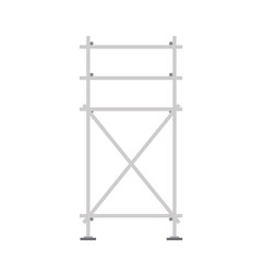 scaffolding. vector flat design aluminum prefabricated scaffolding isolated illustration white backg