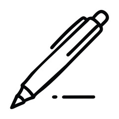Wall Mural - black and white line drawing of a pen. vector illustration