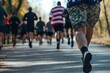 © Luxetify - Runner in Camouflage Shorts Leads a Group of People on a Path