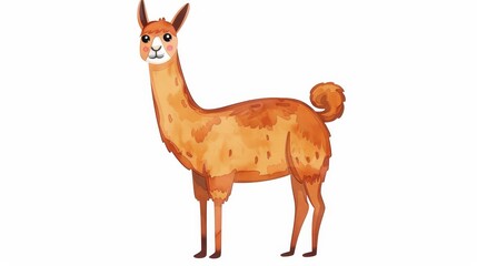 Sticker - Adorable alpaca art features a cute design on a bright white canvas, radiating charm and joy in every detail.