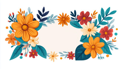 Sticker - A beautiful illustration of Mom crafted from vibrant flowers, perfect for celebrating Mothers Day in a modern style.