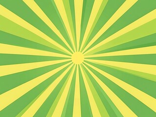 Wall Mural -  light green rays Suburst cartoon background 