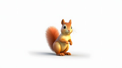 Poster - Squirrel 3d cartoon style